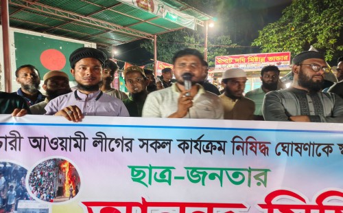 জীবননগরে ছাত্র-জনতার আনন্দ মিছিল