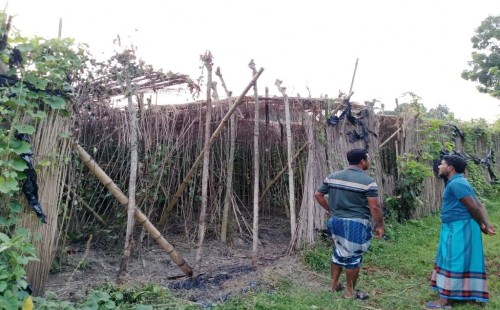 হরিণাকুণ্ডুতে অগ্নিকাণ্ড, গ্রামবাসীর চেষ্টায় রক্ষা পেল পান বরজ