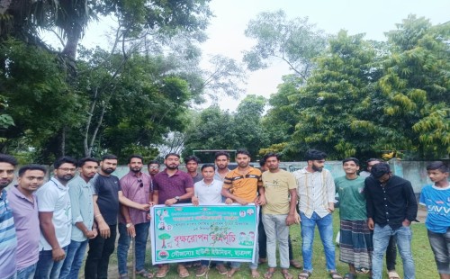 দামুড়হুদার লোকনাথপুরে ছাত্রদলের বৃক্ষরোপণ