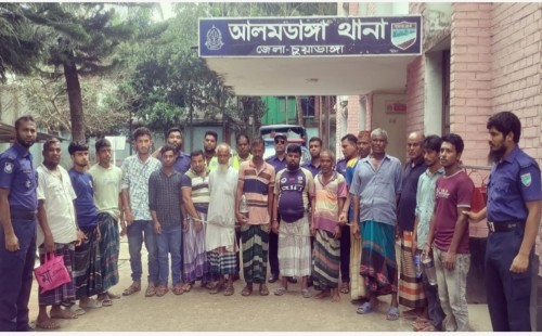 আলমডাঙ্গায় পুলিশের বিশেষ অভিযানে ১৬ আসামি গ্রেপ্তার