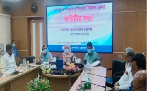 মেহেরপুরে ডেঙ্গু ও করোনা প্রতিরোধ বিষয়ক সভা