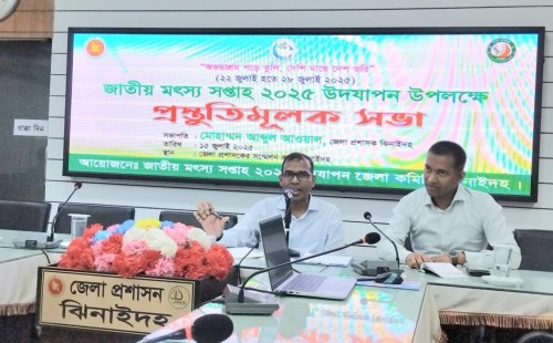 ঝিনাইদহে জাতীয় মৎস্য সপ্তাহ উপলক্ষে প্রস্তুতিমূলক সভা অনুষ্ঠিত