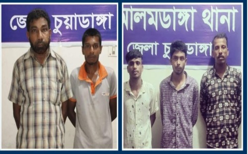 আলমডাঙ্গায় চোরাই ছাগল ও মাদকসহ ৫ জন গ্রেপ্তার