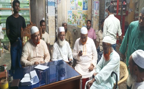 কার্পাসডাঙ্গায় গণসংযোগকালে জামায়াতের আমির রুহুল আমিন