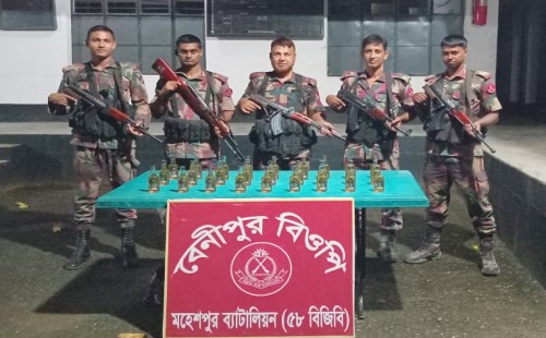 জীবননগর ও মহেশপুরে সীমান্তে বিজিবির পৃথক অভিযান