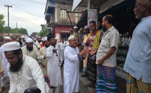 জুড়ানপুর ইউনিয়নের বিভিন্ন গ্রামে গণসংযোগকালে রুহুল আমিন