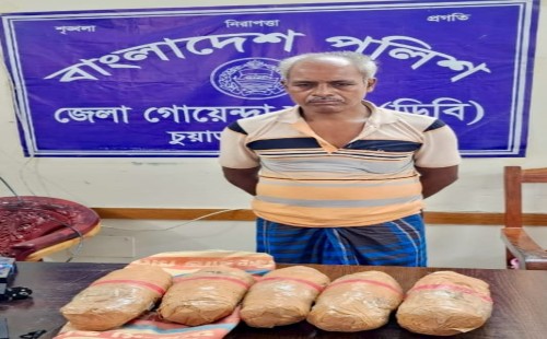 চুয়াডাঙ্গায় আড়াই কেজি গাঁজাসহ একজন গ্রেপ্তার