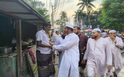 আলমডাঙ্গায় জামায়াত প্রার্থী অ্যাড. রাসেলের গণসংযোগ