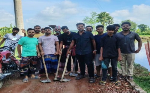 আলমডাঙ্গার বেলগাছিতে ছাত্রদলের তালের বীজ বপন