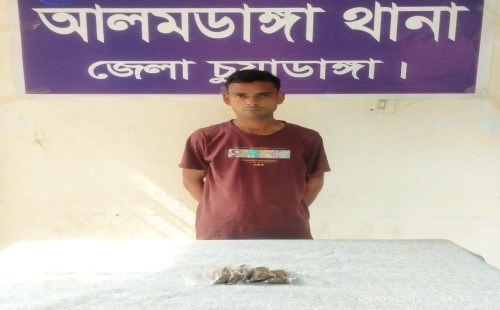 আলমডাঙ্গায় পুলিশের অভিযানে গাঁজাসহ যুবক গ্রেপ্তার