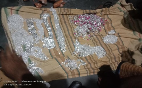 ৫ কেজি রুপার গহনাসহ একজন আটক