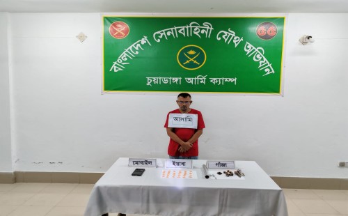 দর্শনায় ২৬৩ পিস ইয়াবা ও গাঁজাসহ একজন আটক