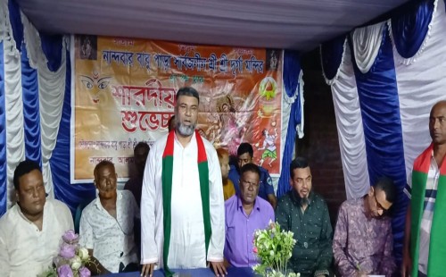মহা অষ্টমিতে আলমডাঙ্গার বিভিন্ন পূজামণ্ডপ পরিদর্শনে শরীফুজ্জামান