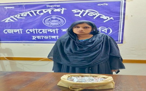 চুয়াডাঙ্গায় ২৬০ পিস প্যাথেডিন ইনজেকশনসহ নারী আটক