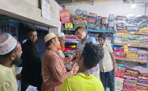 কার্পাসডাঙ্গায় রুহুল আমিনের পথসভা ও মতবিনিময়