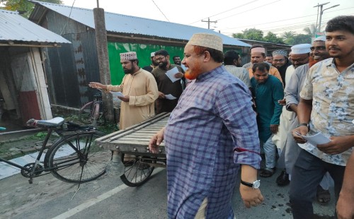 জীবননগর দেহাটি ও কাশিপুরে পথসভায় রুহুল আমিন