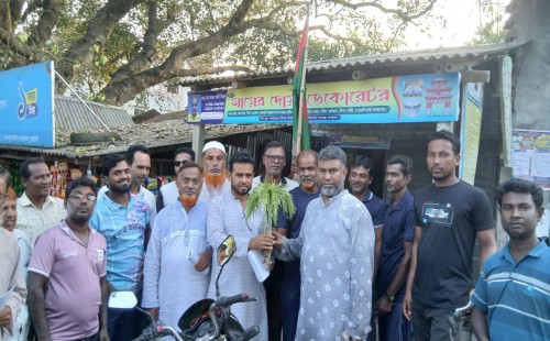 ধানের শীষের পক্ষে টানা গণসংযোগে শরীফুজ্জামান শরীফ