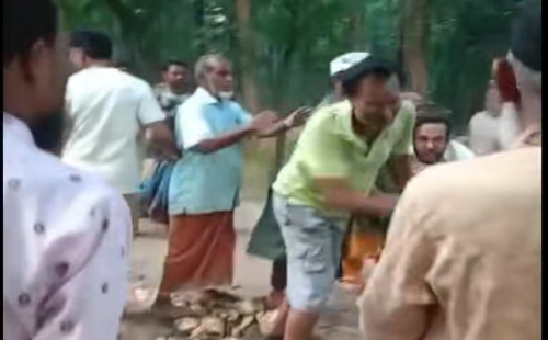 কুড়ুলগাছিতে জোরপূর্বক জমি দখল নিয়ে বিরোধ
