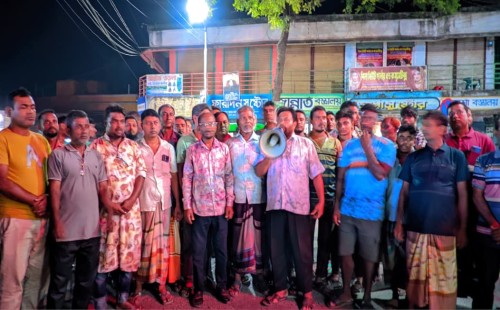 হাটবোয়ালিয়ায় ধানের শীষের পক্ষে মিছিল