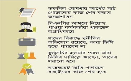 প্রশাসনে বড় রদবদল শুরু