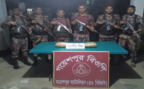 জীবননগরে বিজিবির অভিযানে গাঁজা ও ফেনসিডিল উদ্ধার