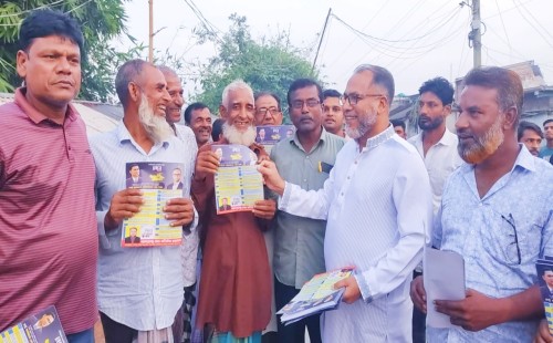 দর্শনায় ধানের শীষের পক্ষে গণসংযোগ ও পথসভা