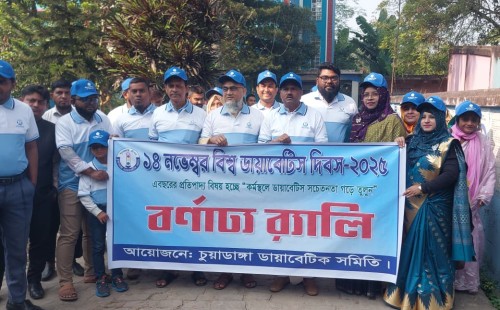 চুয়াডাঙ্গায়  বিশ্ব ডায়াবেটিস দিবস পালন