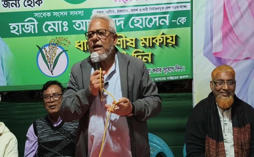 গাংনীতে কর্মী সভায় বিএনপির প্রার্থী আমজাদ হোসেন