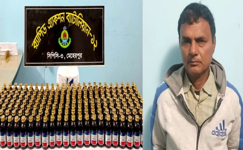 মুজিবনগরে বিপুল পরিমাণ মাদকসহ পাচারকারী আটক