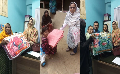 চুয়াডাঙ্গায় শীতার্তদের মাঝে কম্বল বিতরণ