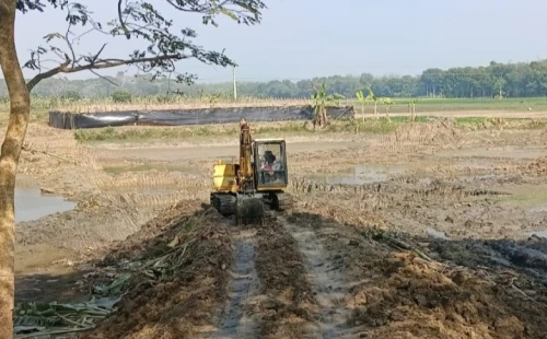 আলমডাঙ্গায় অবৈধভাবে মাটি কাটায় ভ্রাম্যমাণ আদালতের অভিযান