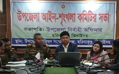 হরিণাকুণ্ডু উপজেলা আইনশৃঙ্খলা কমিটির সভা