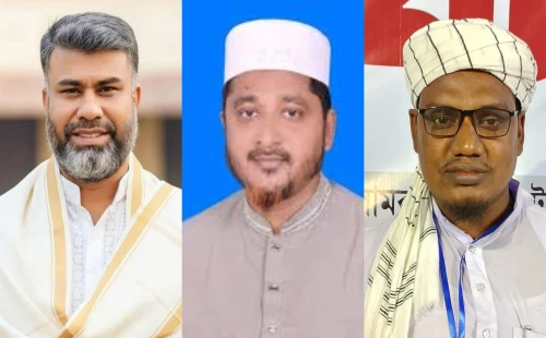 এক মঞ্চে ভোটারদের মুখোমুখি তিন প্রার্থী