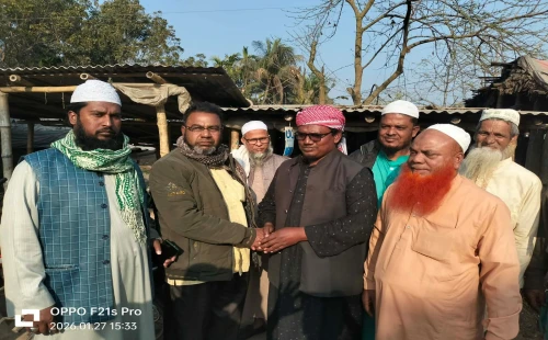 চুয়াডাঙ্গা-১ আসনে গণসংযোগকালে মাওলানা জহুরুল ইসলাম