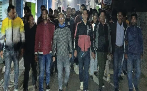 চুয়াডাঙ্গায় ধানের শীষের পক্ষে যুবদলের মিছিল