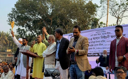 কালীগঞ্জের বিশাল নির্বাচনী সমাবেশে রাশেদ খান