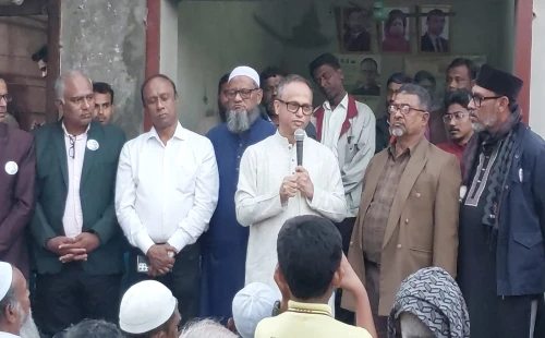 দামুড়হুদায় শ্রমিক দলের অফিস উদ্বোধন ও তিন ইউনিয়নে গণসংযোগকালে বাবু খান