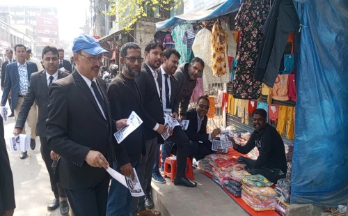 মেহেরপুরে জাতীয়তাবাদী আইনজীবী ফোরামের উদ্যোগে বিএনপি প্রার্থী মাসুদ অরুণের পক্ষে প্রচারণা