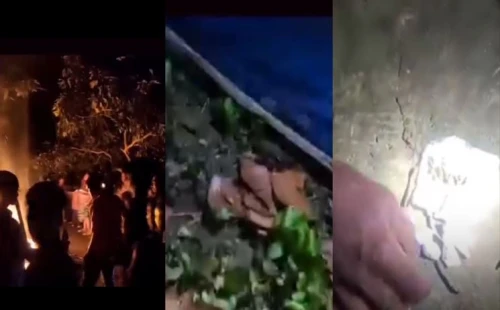আশ্রমে আগুন দিল এলাকাবাসী, বাড়ি ভাঙচুর