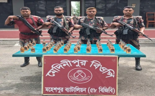 জীবননগর ও মহেশপুর সীমান্তে বিপুল পরিমাণ ভারতীয় মাদক উদ্ধার