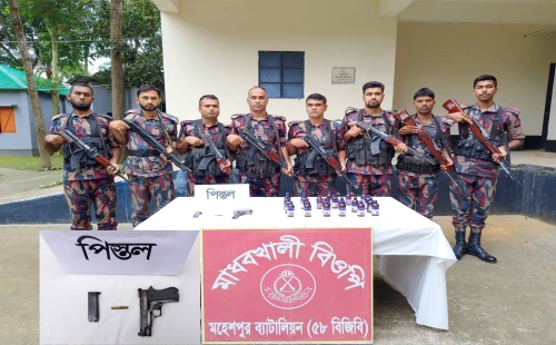 জীবননগর মাধবখালী সীমান্তে ৫৮ বিজিবির অভিযান