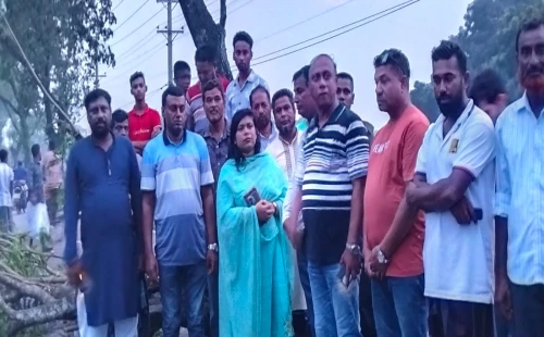 দামুড়হুদায় অবৈধ বালু উত্তোলনে সড়কে ভয়াবহ ভাঙন