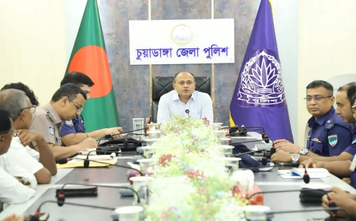 চুয়াডাঙ্গায় হিন্দু সম্প্রদায়ের নেতৃবৃন্দের সঙ্গে পুলিশ সুপারের মতবিনিময়