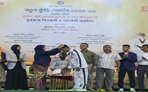 আলমডাঙ্গার রাকিবুল নতুন কুঁড়ি স্পোর্টসে রানার্সআপ, রৌপ্য পদক অর্জন