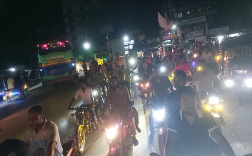 চুয়াডাঙ্গায় বিএনপির মোটরসাইকেল শোডাউন