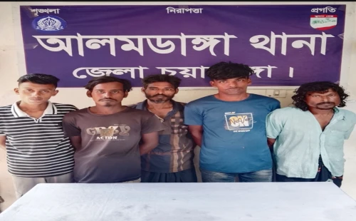 আলমডাঙ্গায় মাদক বিরোধী অভিযানে গ্রেপ্তার ৫