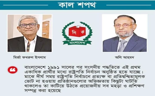 রাষ্ট্রপতি নির্বাচনের ভোট গ্রহণ আজ