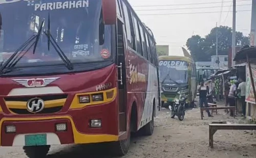 চুয়াডাঙ্গায় আজ থেকে সব রুটে বাস চলাচল বন্ধের ঘোষণা