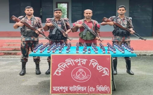 জীবননগর ও মহেশপুর সীমান্তে ভারতীয় সিরাপ-মদ-গাঁজাসহ ওষুধ জব্দ