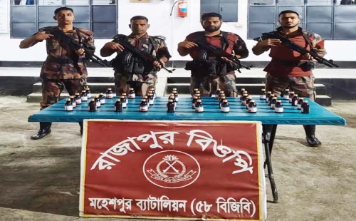 জীবননগর সীমান্তে ভারতীয় সিরাপ ও কীটনাশক জব্দ